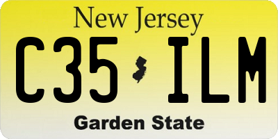 NJ license plate C35ILM
