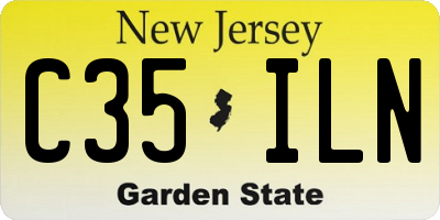 NJ license plate C35ILN