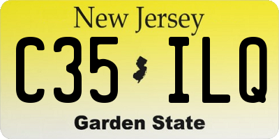 NJ license plate C35ILQ