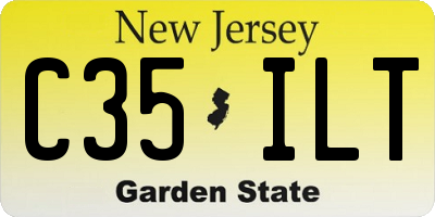 NJ license plate C35ILT