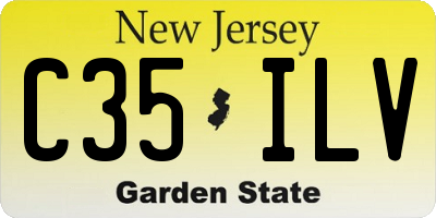 NJ license plate C35ILV