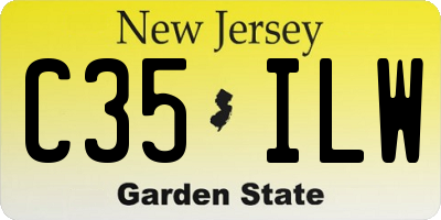 NJ license plate C35ILW