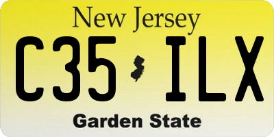 NJ license plate C35ILX