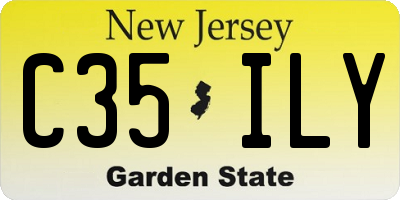 NJ license plate C35ILY