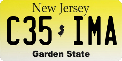 NJ license plate C35IMA