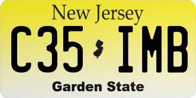 NJ license plate C35IMB