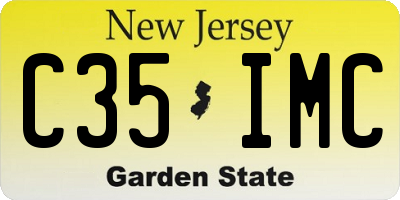 NJ license plate C35IMC