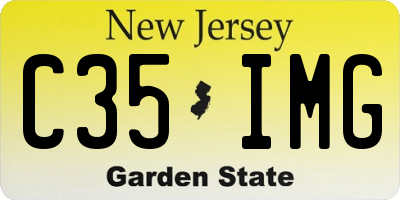 NJ license plate C35IMG