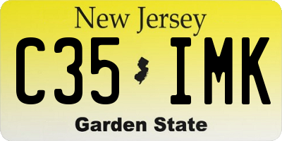 NJ license plate C35IMK