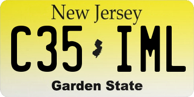 NJ license plate C35IML