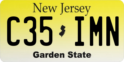 NJ license plate C35IMN