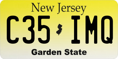 NJ license plate C35IMQ
