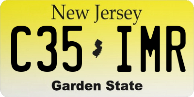 NJ license plate C35IMR
