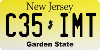 NJ license plate C35IMT