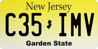 NJ license plate C35IMV
