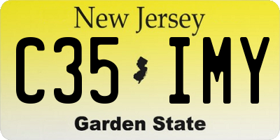 NJ license plate C35IMY