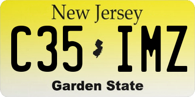 NJ license plate C35IMZ