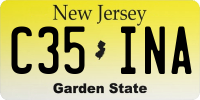 NJ license plate C35INA