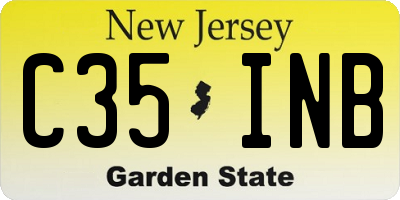 NJ license plate C35INB