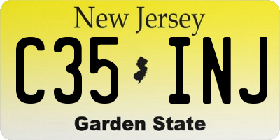 NJ license plate C35INJ