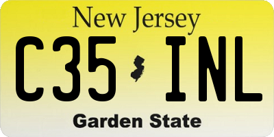 NJ license plate C35INL