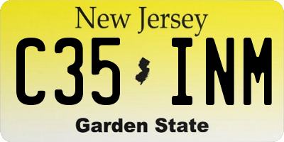 NJ license plate C35INM