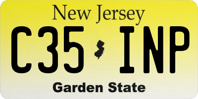 NJ license plate C35INP