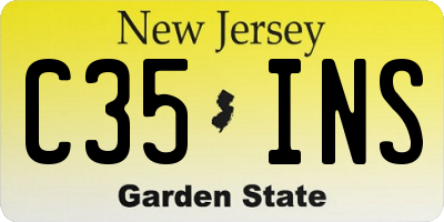 NJ license plate C35INS