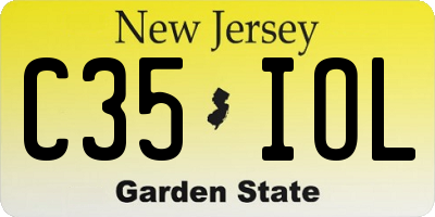 NJ license plate C35IOL