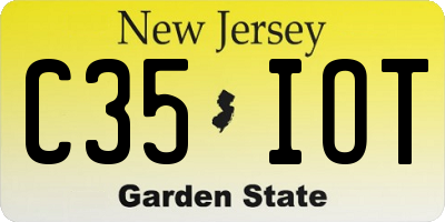 NJ license plate C35IOT