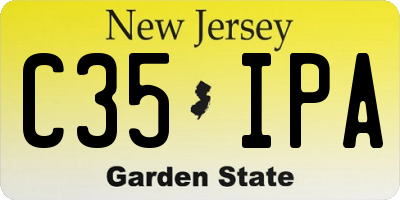 NJ license plate C35IPA