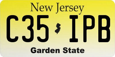 NJ license plate C35IPB