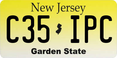 NJ license plate C35IPC