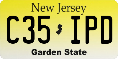 NJ license plate C35IPD