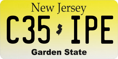 NJ license plate C35IPE