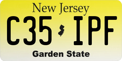 NJ license plate C35IPF