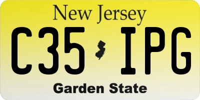 NJ license plate C35IPG