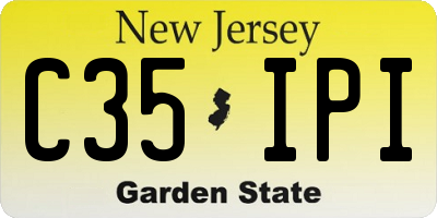 NJ license plate C35IPI