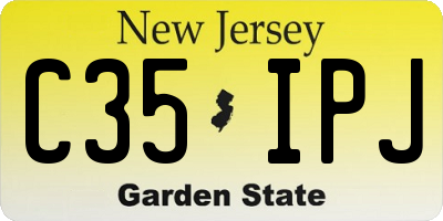 NJ license plate C35IPJ