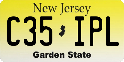 NJ license plate C35IPL
