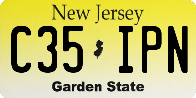 NJ license plate C35IPN