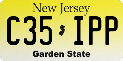 NJ license plate C35IPP
