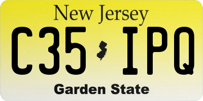 NJ license plate C35IPQ