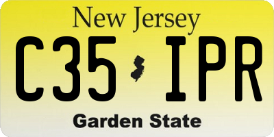 NJ license plate C35IPR