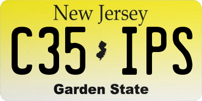 NJ license plate C35IPS