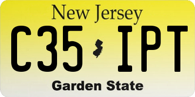 NJ license plate C35IPT