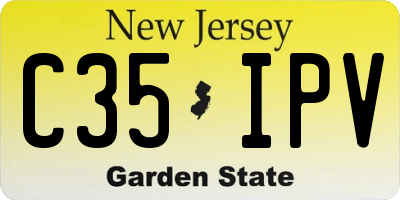 NJ license plate C35IPV
