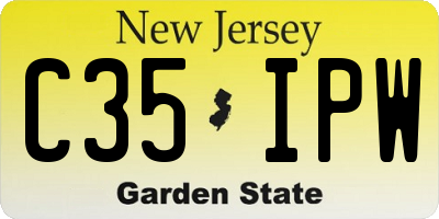 NJ license plate C35IPW