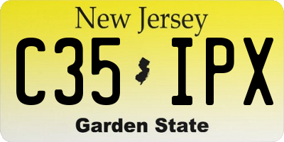 NJ license plate C35IPX