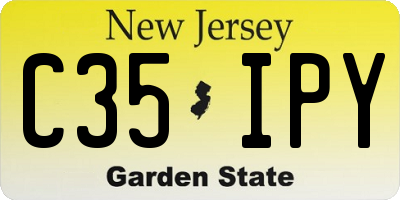 NJ license plate C35IPY